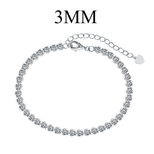 [Echo Fine ]Ornate  Sparkling Round Cut Daily Bracelet