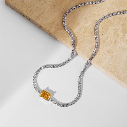[Echo Fine ]2.0 carat Ornate Emerald Cut Necklace