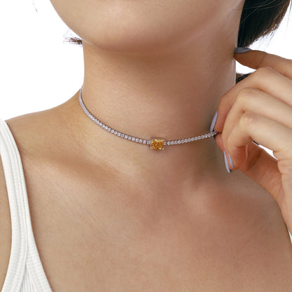 [Echo Fine ]2.0 carat Ornate Emerald Cut Necklace