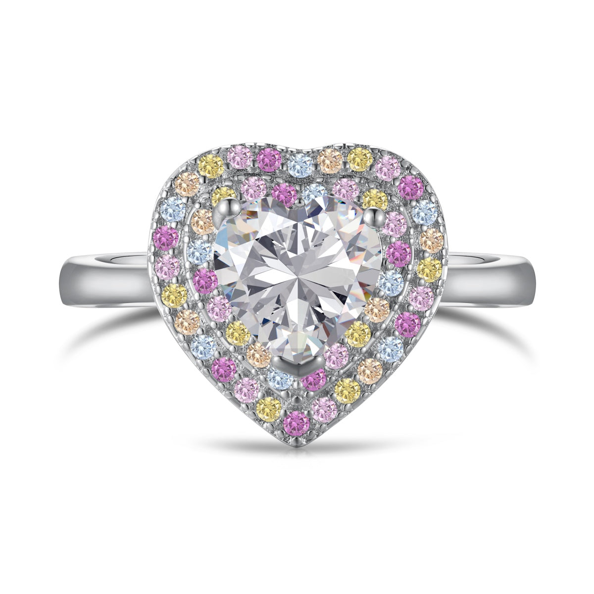 [Echo Fine ]Delicate Ebullient Heart Shape Wedding Ring