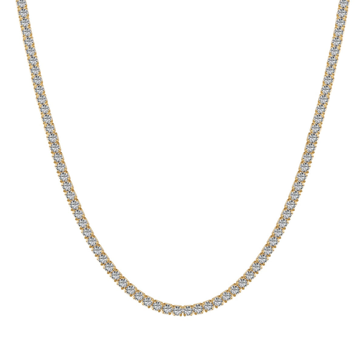[Echo Fine ]Delicate Round Shape Tennis Necklace