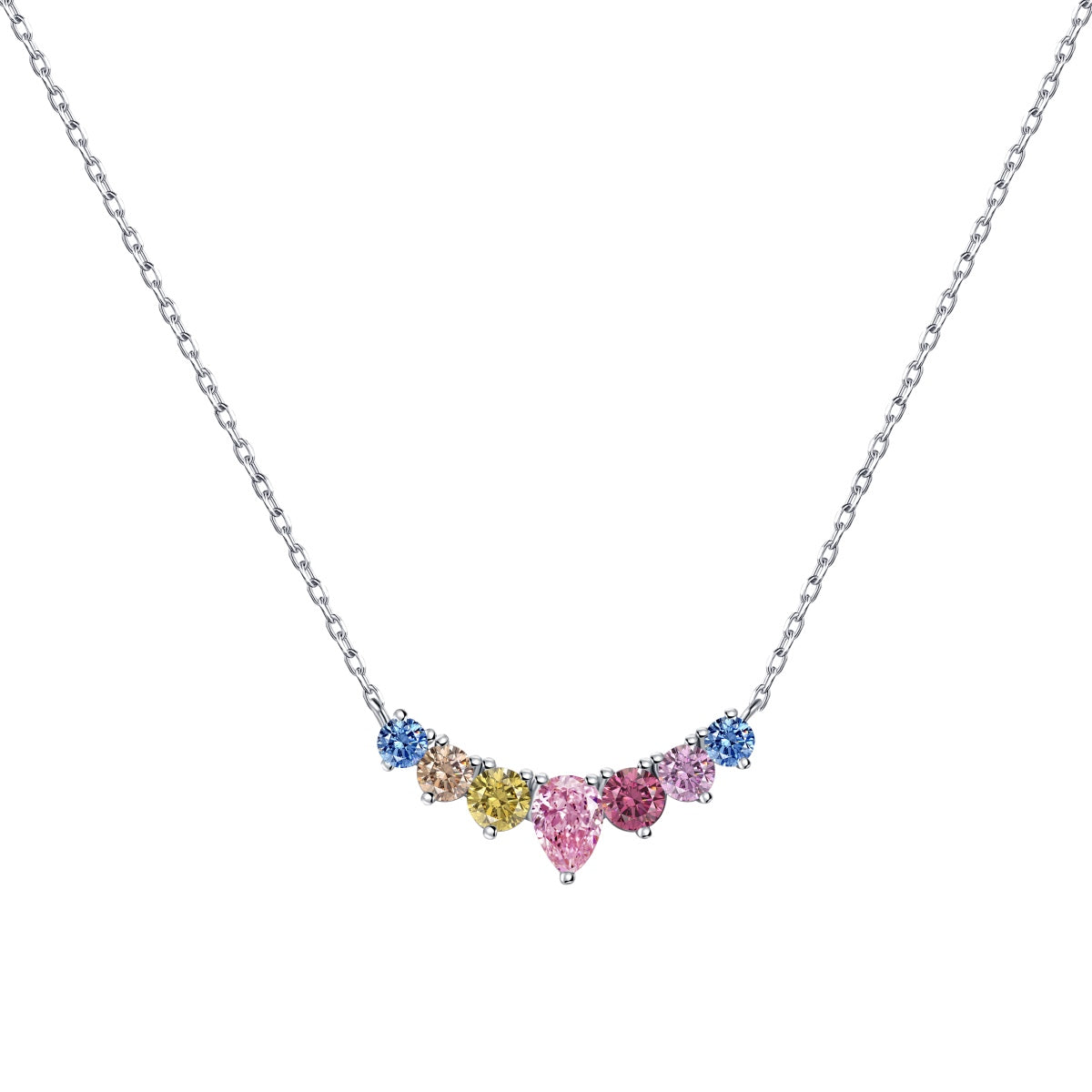 [Echo Fine ]Dainty Colorful Heart Necklace
