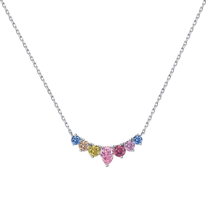 [Echo Fine ]Dainty Colorful Heart Necklace