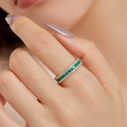 [Echo Fine ]Delicate Colorful Round Cut Daily Ring