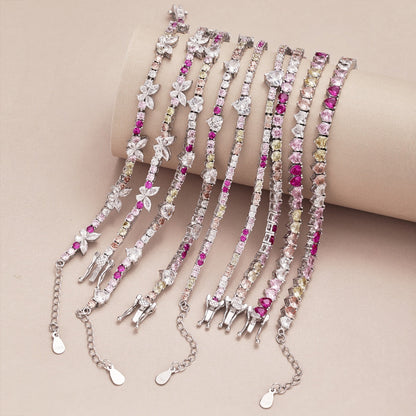 [Echo Fine ]Ornate Colorful Butterfly Shape Round Cut Daily Bracelet