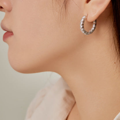 [Echo Fine ]Unique Round Cut Daily Earrings