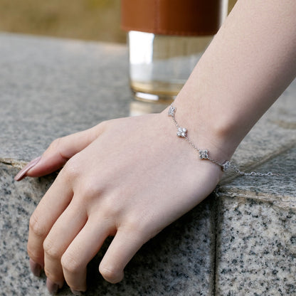 [Echo Fine ]Four-Leaf Clover Hollow Butterfly Bracelet