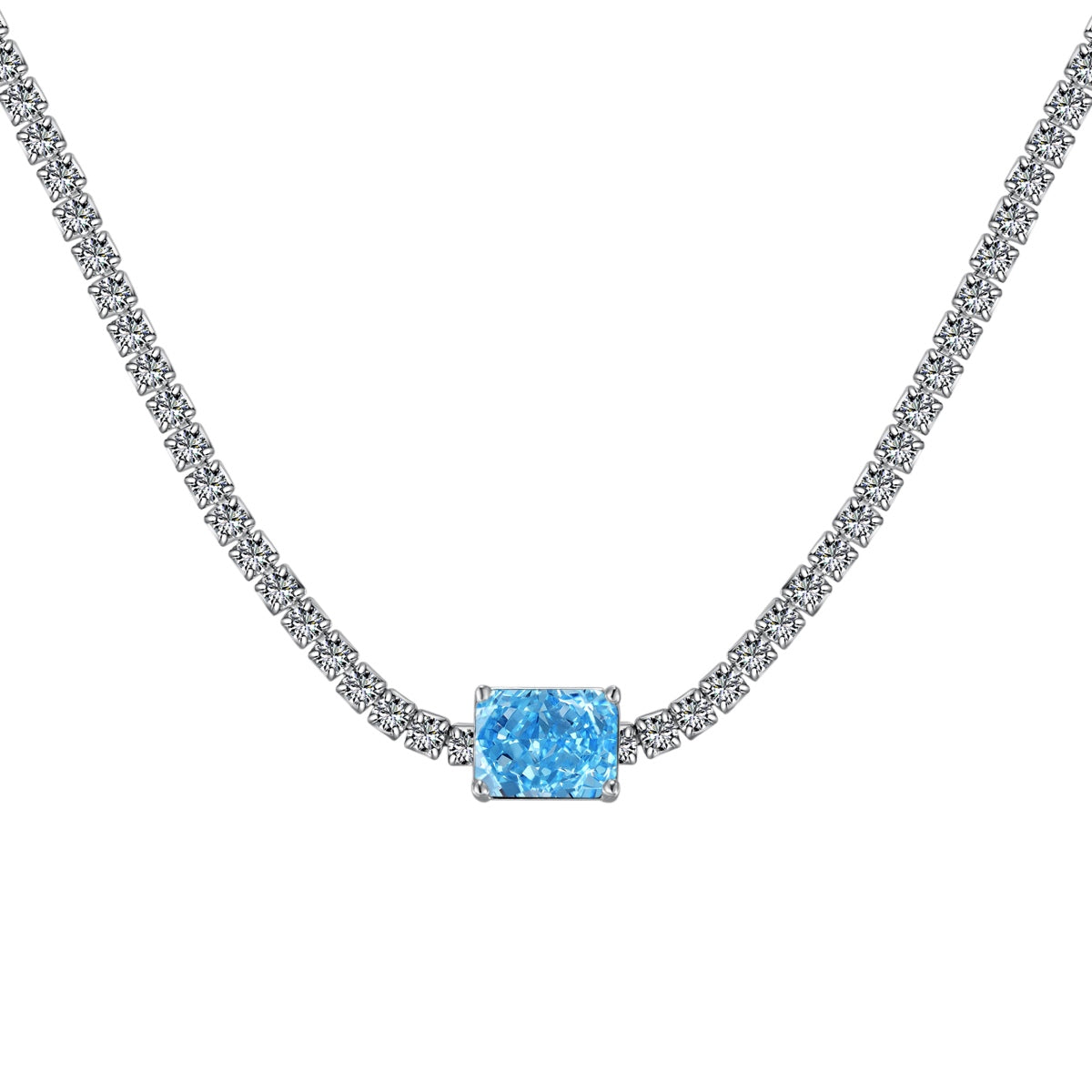 [Echo Fine ]2.0 carat Ornate Emerald Cut Necklace