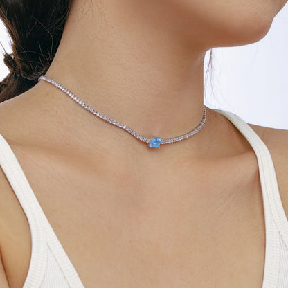[Echo Fine ]2.0 carat Ornate Emerald Cut Necklace