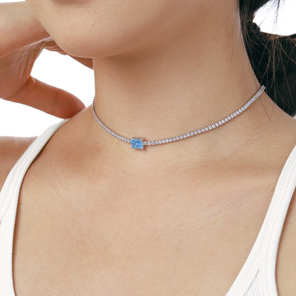[Echo Fine ]2.0 carat Ornate Emerald Cut Necklace