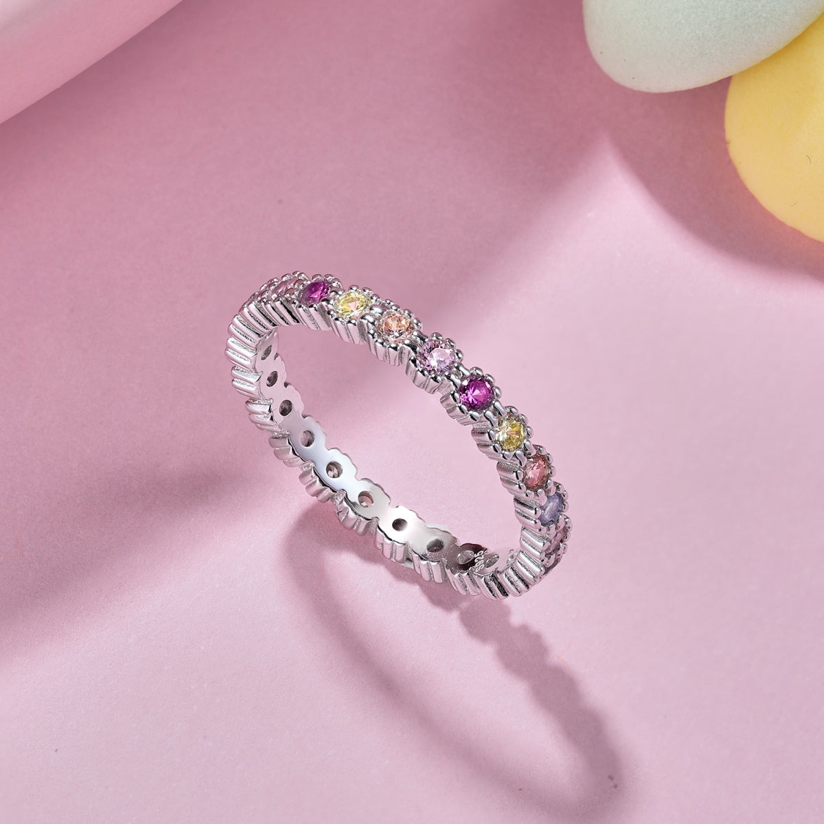 [Echo Fine ]Exquisite Colorful Round Cut Party Ring