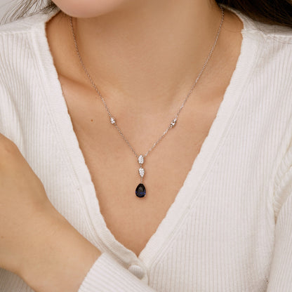 [Echo Fine ]Dazzling Pear Cut Necklace