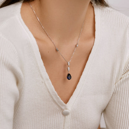 [Echo Fine ]Dazzling Pear Cut Necklace