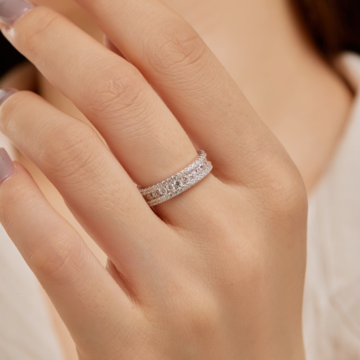 [Echo Fine ]Delicate Colorful Round Cut Daily Ring