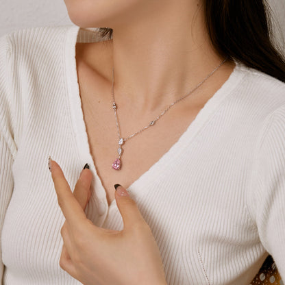 [Echo Fine ]Dazzling Pear Cut Necklace