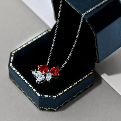 [Echo Fine ]Dainty Red Heart Necklace