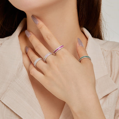 [Echo Fine ]Delicate Colorful Round Cut Daily Ring