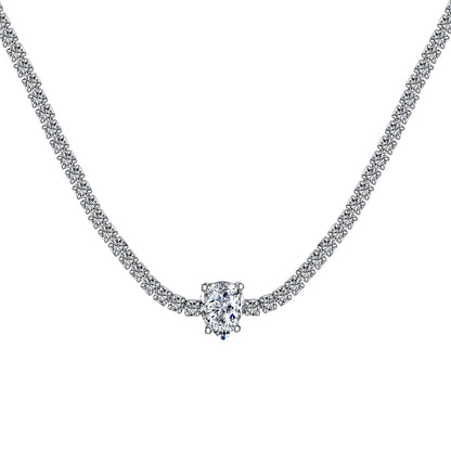 [Echo Fine ]1.0 carat Unique Pear Cut Tennis Necklace