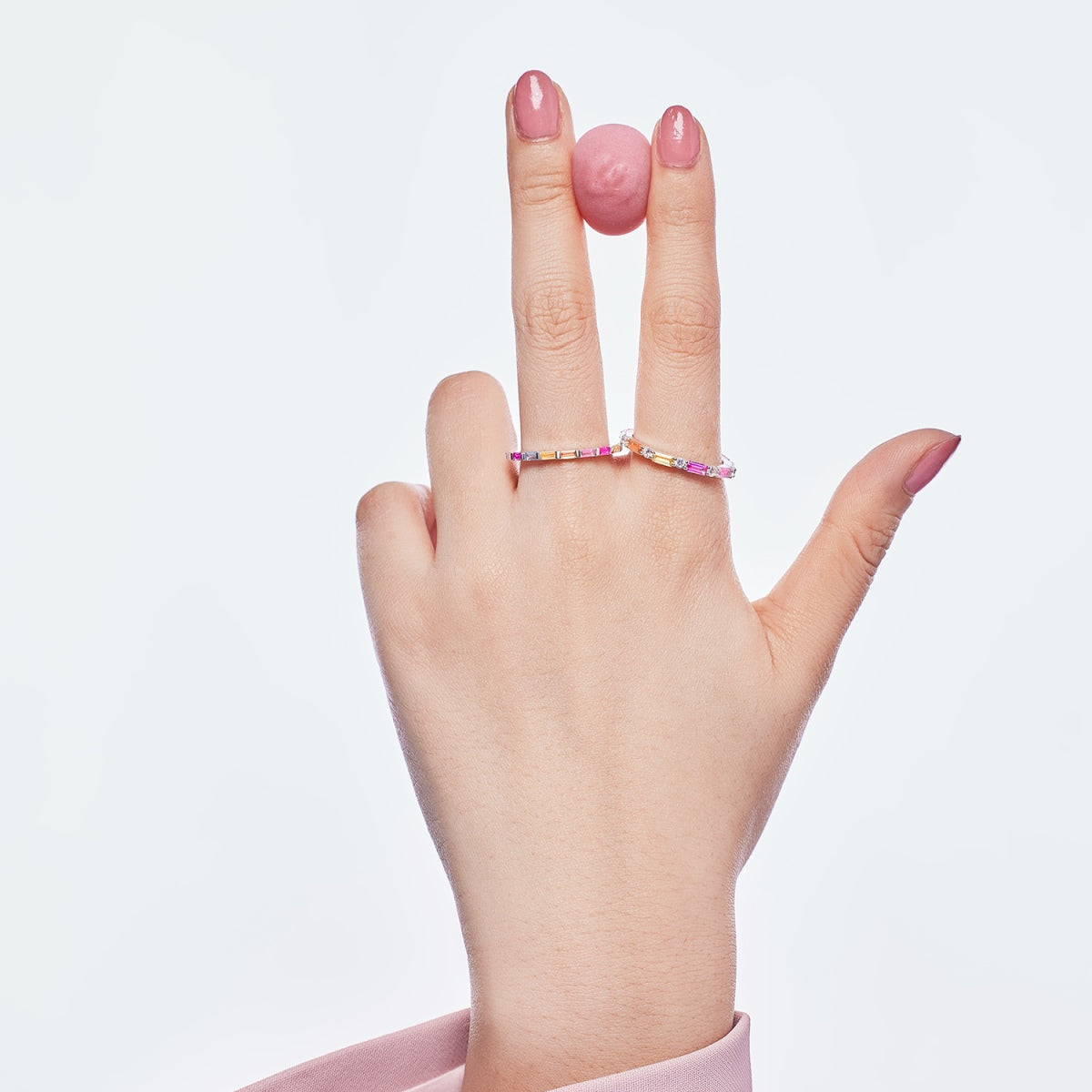 [Echo Fine ]Exquisite Multicolored Emerald Cut Daily Ring