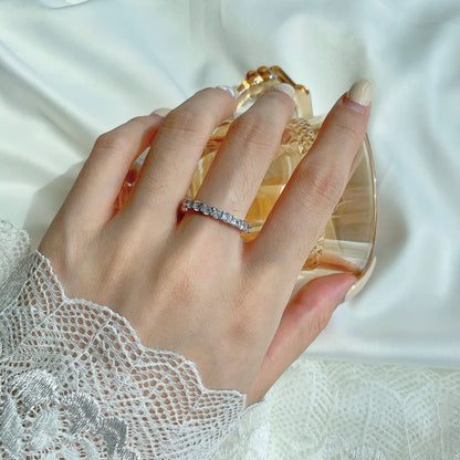[Echo Fine ]Sparkling Round Cut Tennis Ring