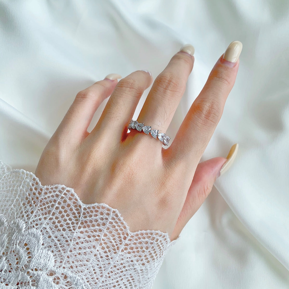 [Echo Fine ]0.25 Carat Radiant Romance Heart Cut Lover Ring