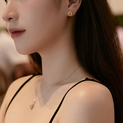 [Echo Fine ]Delicate Radiant Oval Cut Daily Earrings