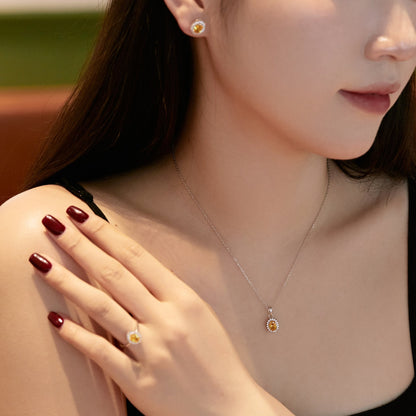 [Echo Fine ]Delicate Radiant Oval Cut Daily Earrings
