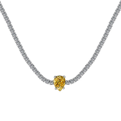 [Echo Fine ]1.0 carat Unique Pear Cut Tennis Necklace