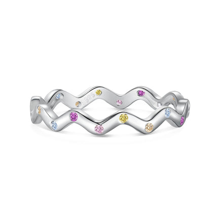 [Echo Fine ]Ornate Vibrant Round Cut Daily Ring