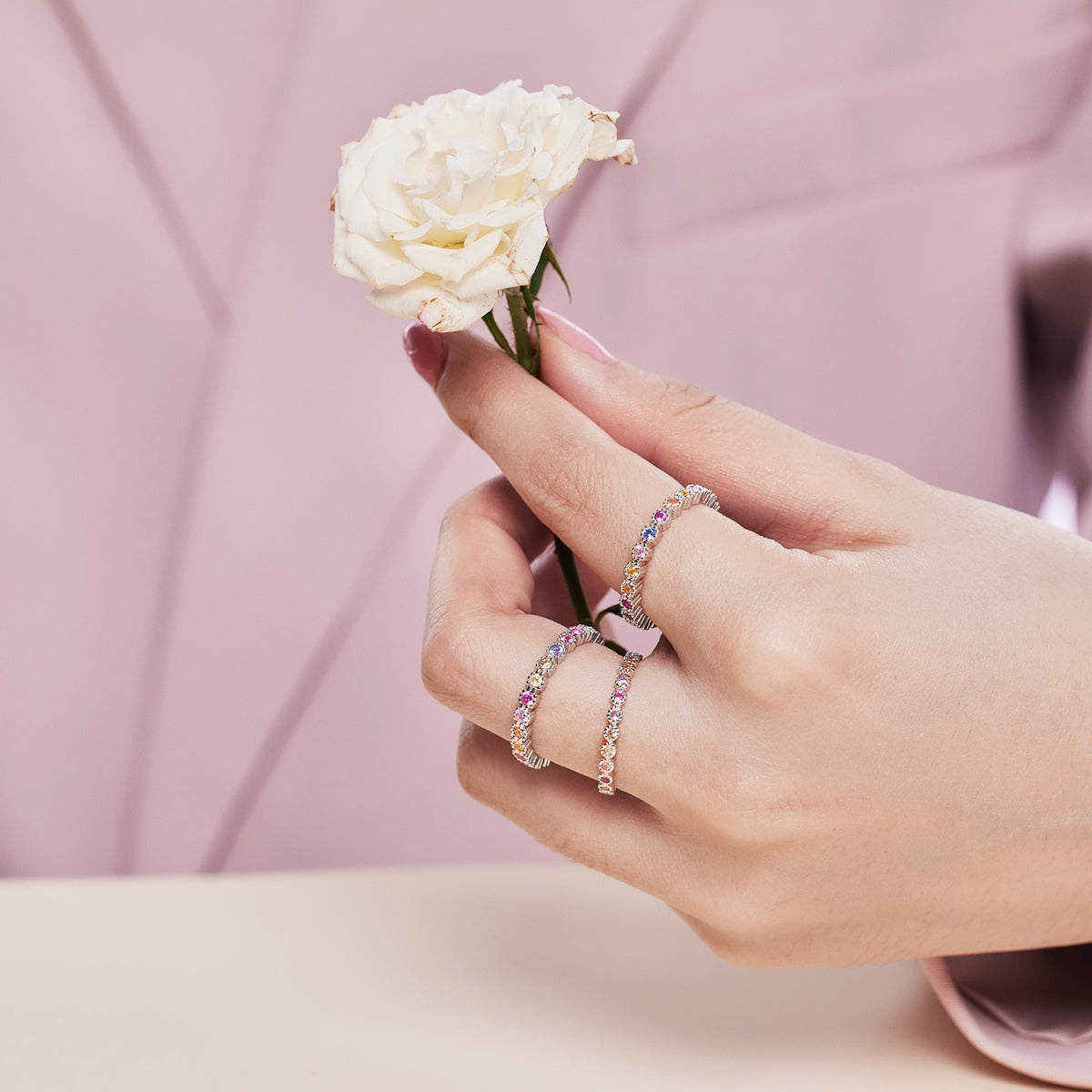 [Echo Fine ]Elegant Energetic Round Cut Daily Ring