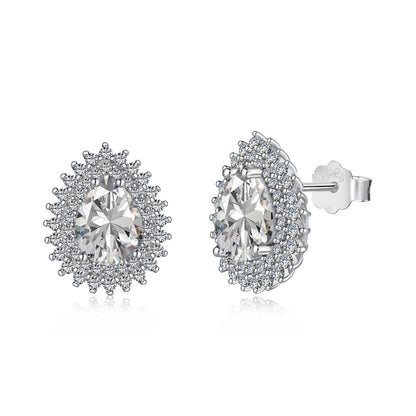 [Echo Fine ]Delicate Gorgeous Pear Cut Daily Earrings