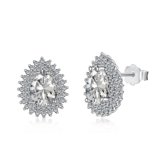 [Echo Fine ]Delicate Gorgeous Pear Cut Daily Earrings