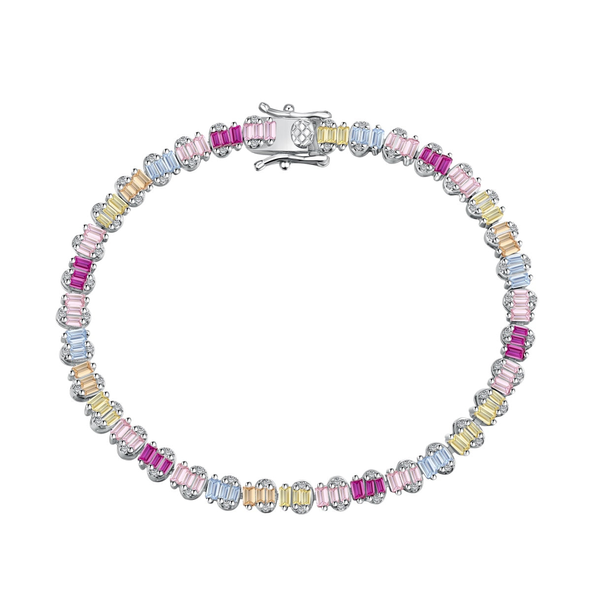 [Echo Fine ]Delicate Colorful Emerald Cut Party Bracelet