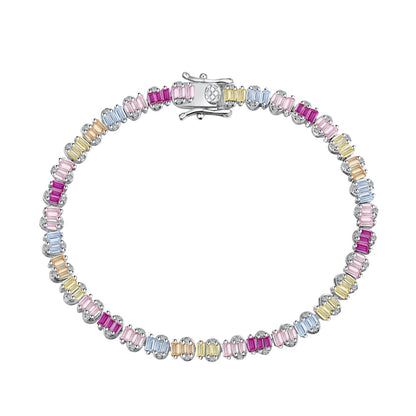 [Echo Fine ]Delicate Colorful Emerald Cut Party Bracelet