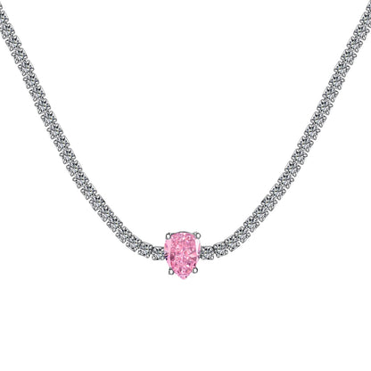 [Echo Fine ]1.0 carat Unique Pear Cut Tennis Necklace