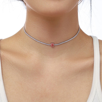 [Echo Fine ]1.0 carat Unique Pear Cut Tennis Necklace