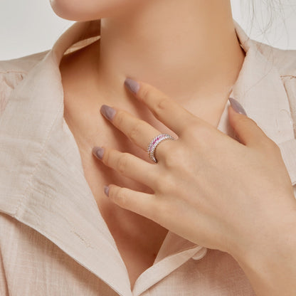 [Echo Fine ]Ornate Colorful Radiant Cut Daily Ring