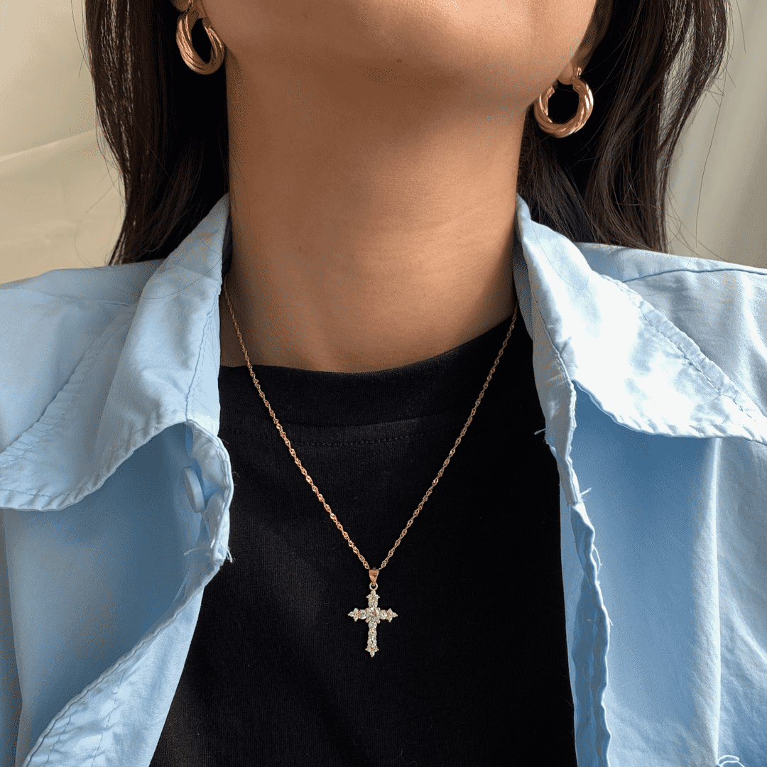 [Echo Fine ]Delicate Cross Shape Necklace