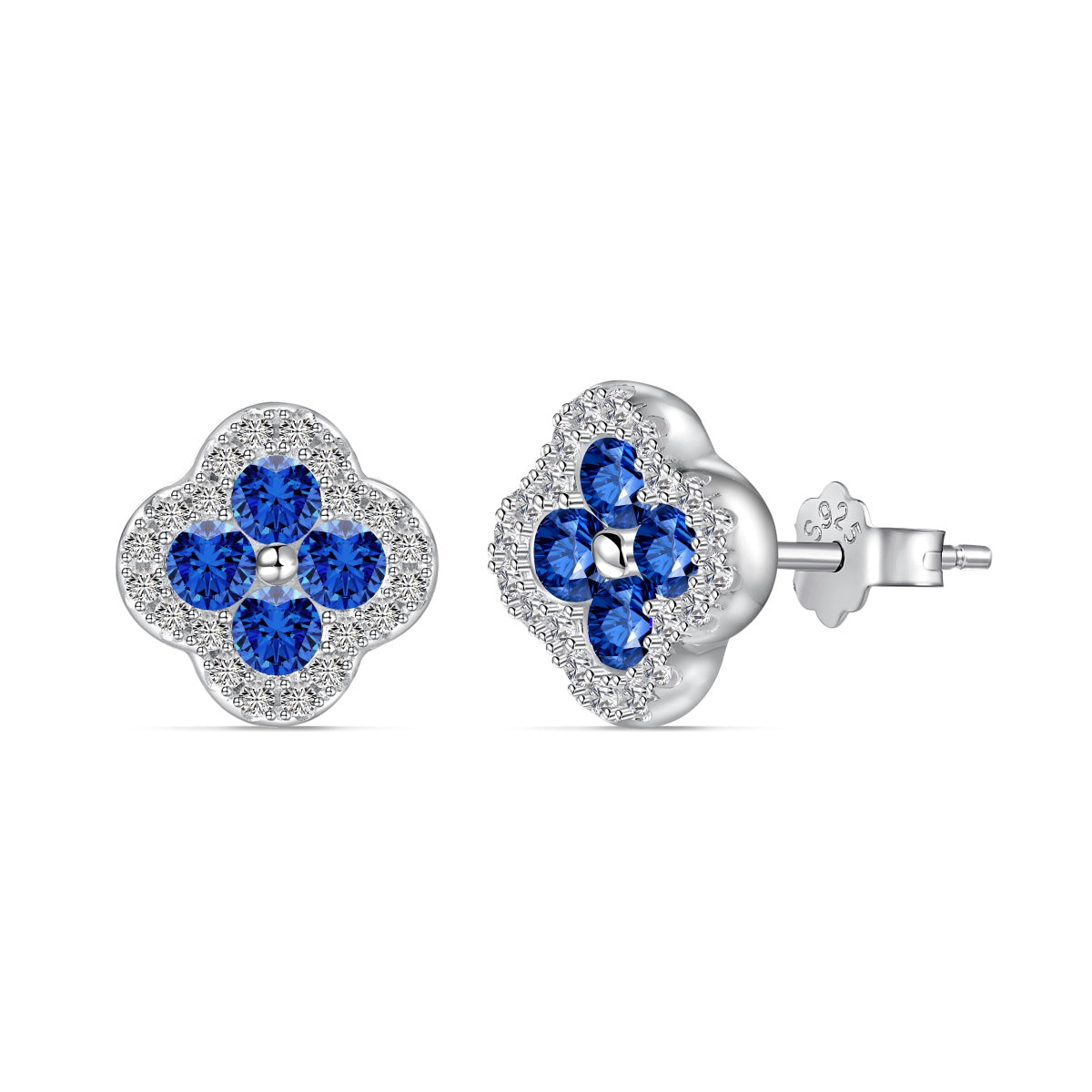 [Echo Fine ]Four-Leaf Clover Flower Shaped Earrings