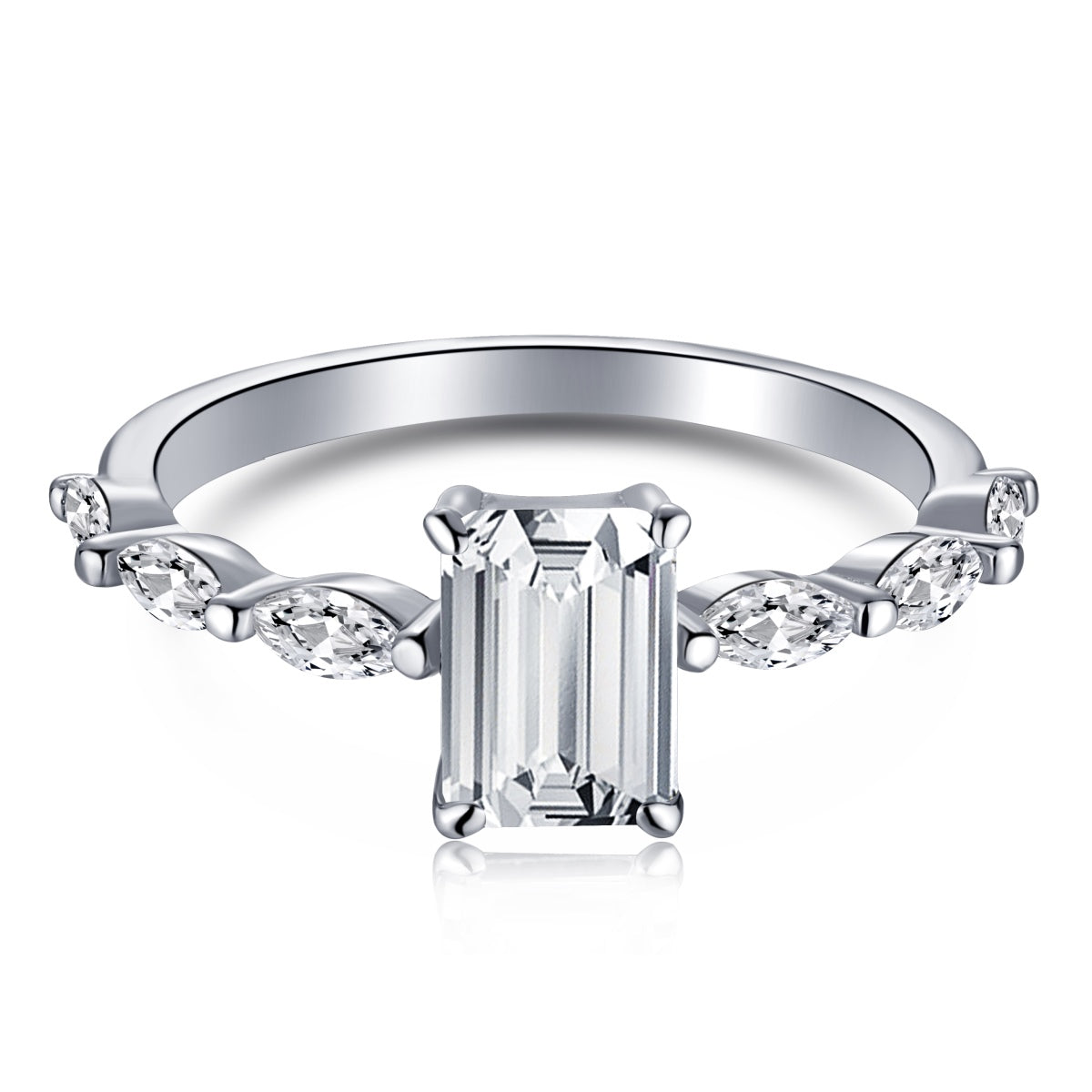[Echo Fine ]1.0 Carat Dainty Resplendent Radiant Cut Daily Ring