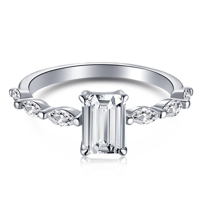 [Echo Fine ]1.0 Carat Dainty Resplendent Radiant Cut Daily Ring