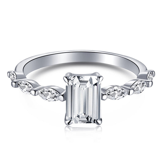 [Echo Fine ]1.0 Carat Dainty Resplendent Radiant Cut Daily Ring