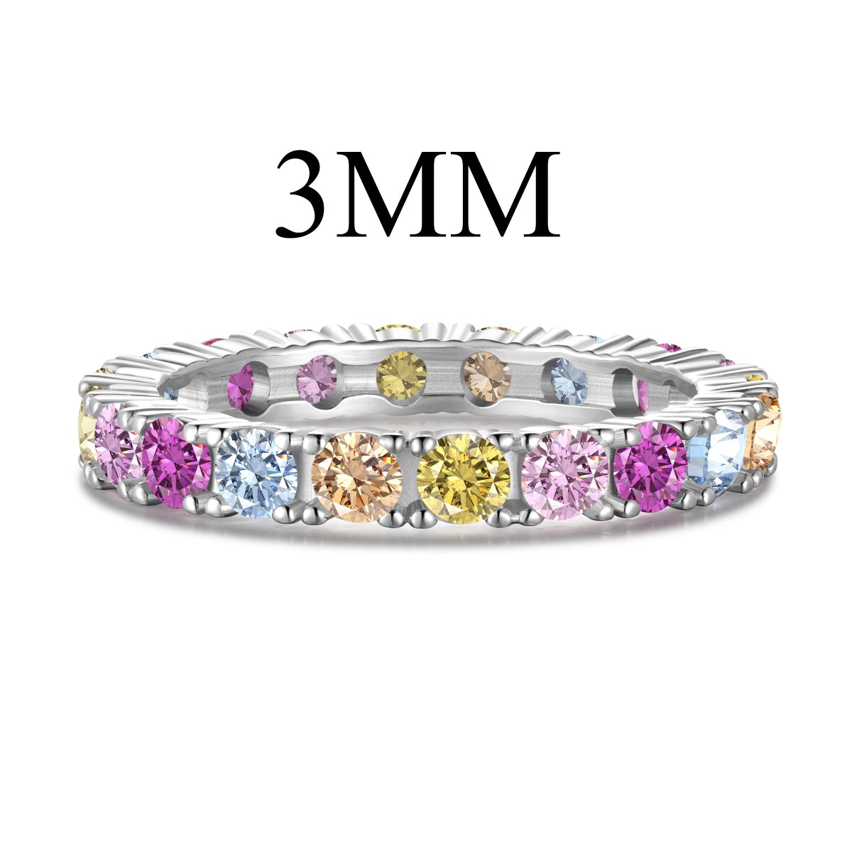 [Echo Fine ]Dazzling Lustrous Round Cut Tennis Ring