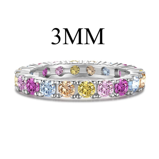 [Echo Fine ]Dazzling Lustrous Round Cut Tennis Ring