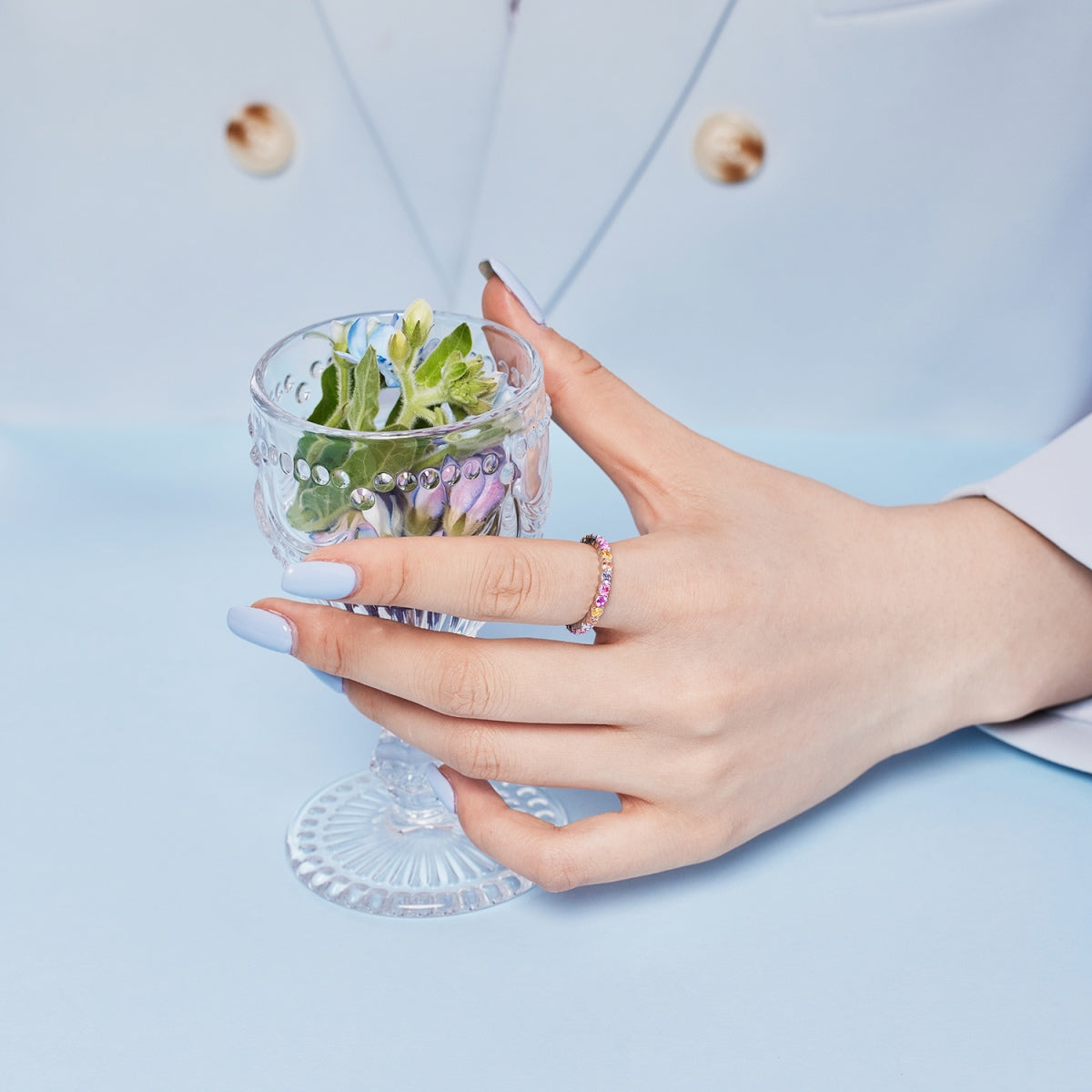 [Echo Fine ]Dazzling Resplendent Round Cut Party Ring