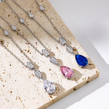 [Echo Fine ]Dazzling Pear Cut Necklace