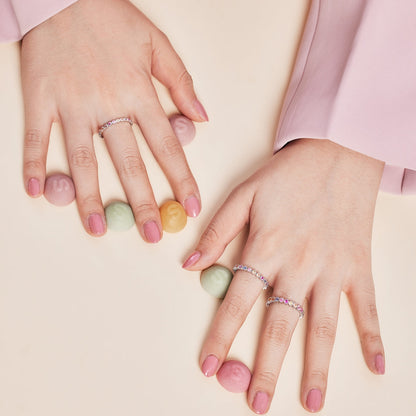 [Echo Fine ]Unique Scintillating Round Cut Daily Ring