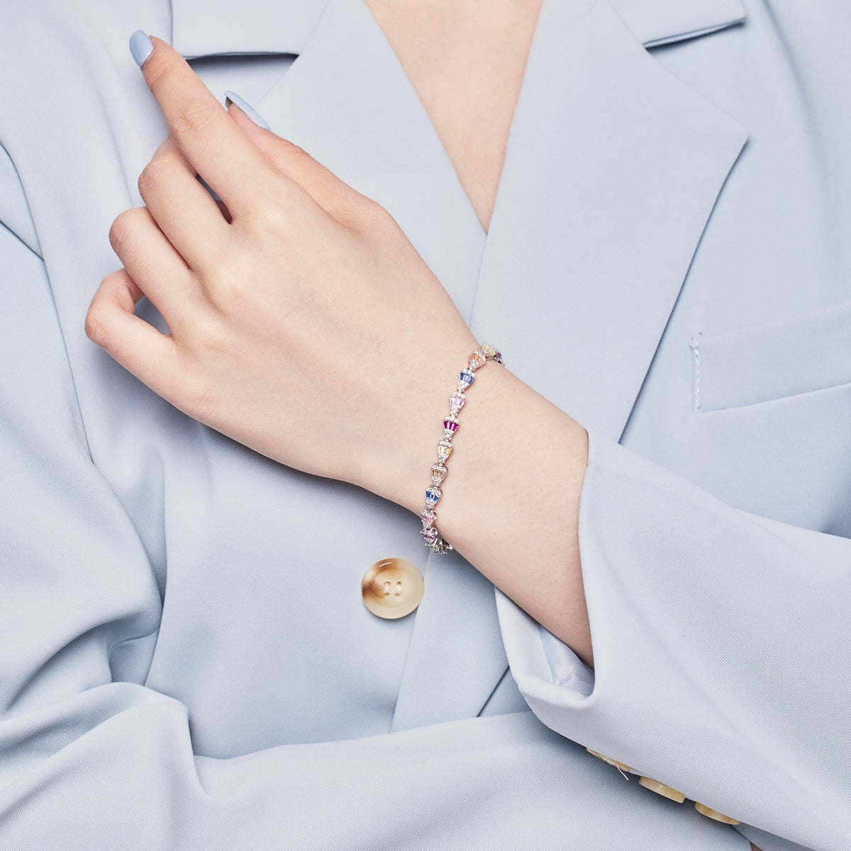 [Echo Fine ]Radiant Water Drop Shape Daily Bracelet