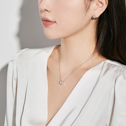 [Echo Fine ]1.0 Carat Radiant Princess Cut Wedding Earrings