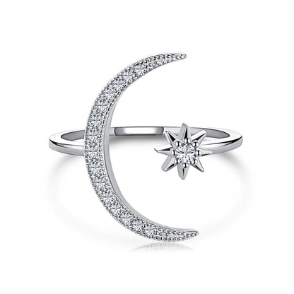[Echo Fine ]Eternity Moon & Star Ring